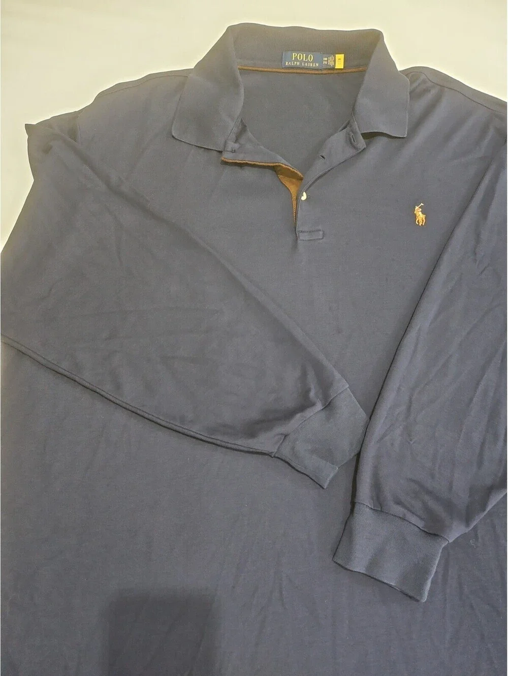 Polo Ralph Lauren Long Sleeve Shirt Men's 2XB Blue 100% Cotton Polo
